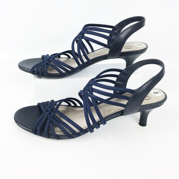 Impo Shoes - impo ELIANNA Navy Stretch Strappy Sandal